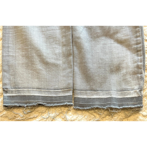 NYDJ Jeans Womens 14 Gray Alina LiftXTuck Ankle Jeans Mid Rise Raw Hem Jeans - Picture 7 of 7